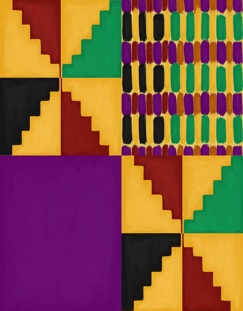 Painterly Kwanzaa Kente Patterns